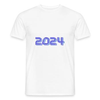 2024 - T-shirt homme - blanc - Devant - AI Model Male 178 dark (178cm)