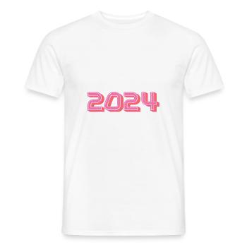 2024. FROHES NEUES JAHR. SILVESTER. NEUJAHR - Männer T-Shirt - Weiß - Vorne - AI Model Male 178 dark (178cm)
