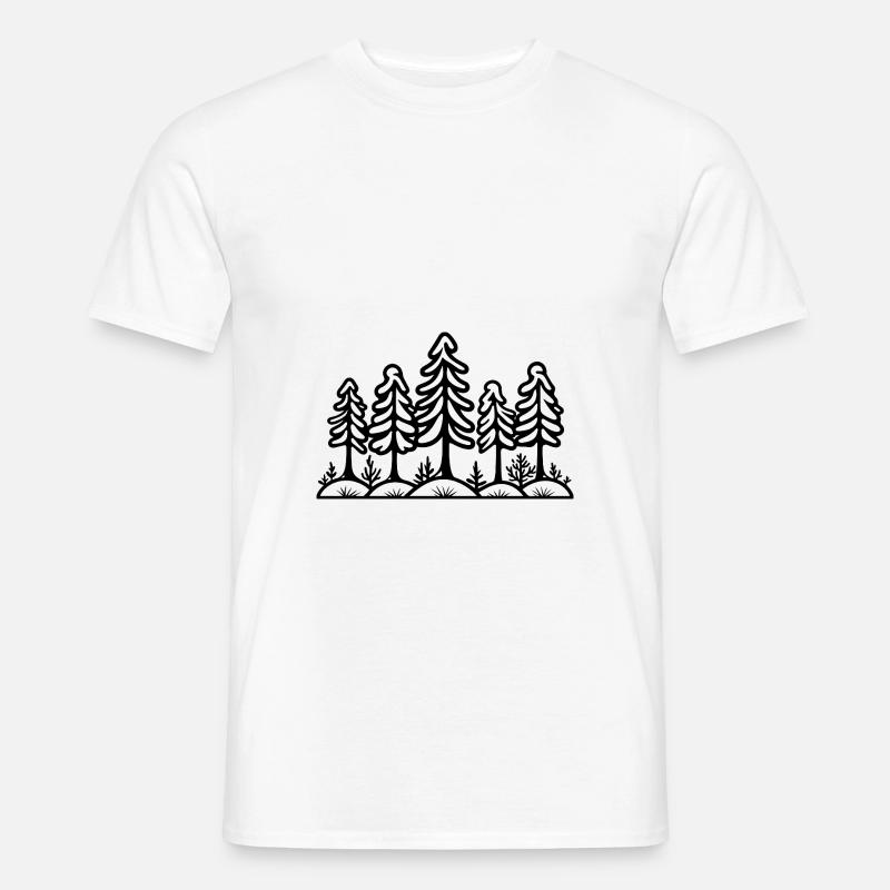 Wald Bäume - Männer T-Shirt - Weiß