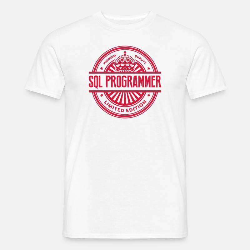 Limited edition sql programmer premium q - Men's T-Shirt - white