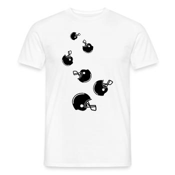 Icône Casque de football - T-shirt homme - blanc - Devant - AI Model Male 178 dark (178cm)