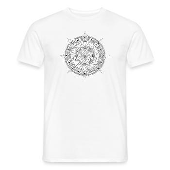 Universal Mystery - Mandala made with Love - Men's T-Shirt - white - Front - AI Model Male 178 dark (178cm)