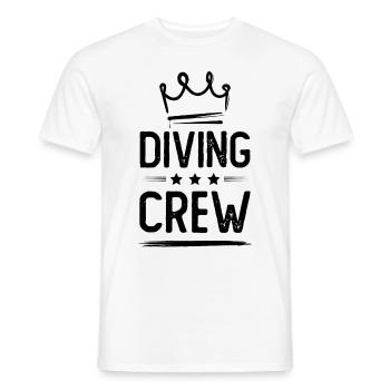 Diving Crew - Men's T-Shirt - white - Front - AI Model Male 178 dark (178cm)