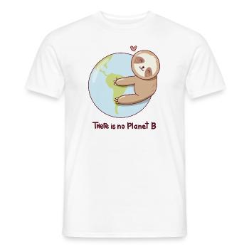 Faultier Erde Welt Umweltschutz Klimaschutz Liebe - Männer T-Shirt - Weiß - Vorne - AI Model Male 178 dark (178cm)