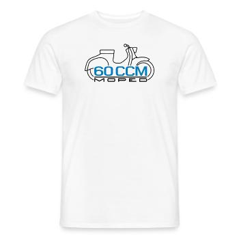 KR50 60ccm Moped Emblem - Männer T-Shirt - Weiß - Vorne - AI Model Male 178 dark (178cm)