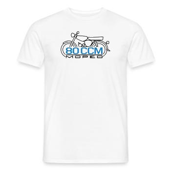 Simson S51 80cc Moped Emblem - Men's T-Shirt - white - Front - AI Model Male 178 dark (178cm)