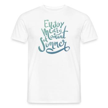 Sommer - Männer T-Shirt - Weiß - Vorne - AI Model Male 178 dark (178cm)