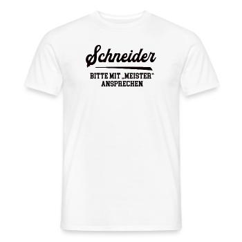 Schneider Meister Prüfung Bestanden Schneiderei - Männer T-Shirt - Weiß - Vorne - AI Model Male 178 dark (178cm)
