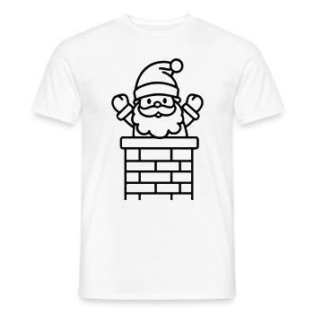 Père Noël Drôle - T-shirt homme - blanc - Devant - AI Model Male 178 dark (178cm)