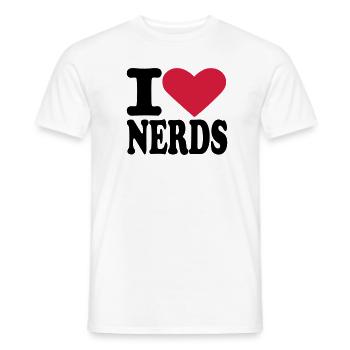 Nerd - Männer T-Shirt - Weiß - Vorne - AI Model Male 178 dark (178cm)