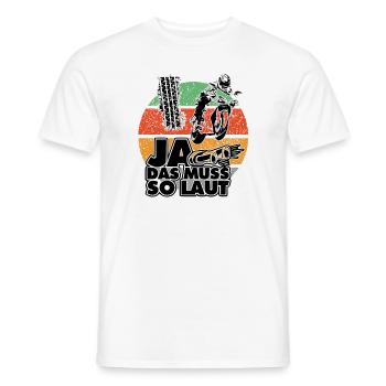 Motorradfahrer Sprüche Zu Laut Alt - Männer T-Shirt - Weiß - Vorne - AI Model Male 178 dark (178cm)