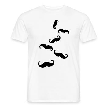 Symbole de la moustache - T-shirt homme - blanc - Devant - AI Model Male 178 dark (178cm)