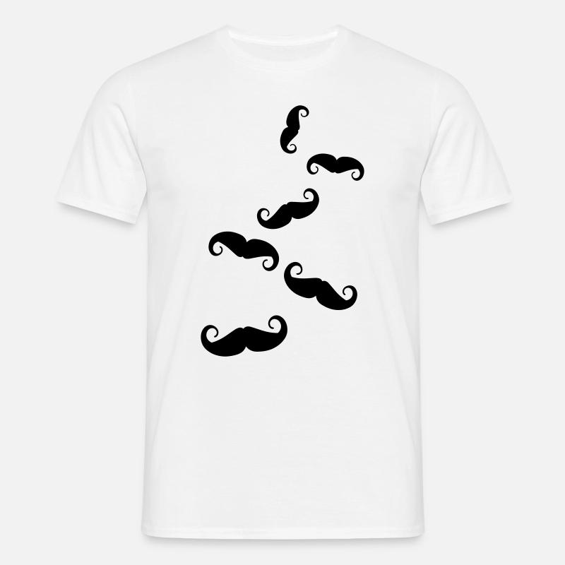 Schnurrbart symbol - Männer T-Shirt - Weiß