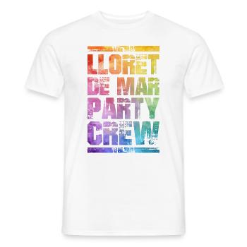 Lloret De Mar Party Crew Colorful - Men's T-Shirt - white - Front - AI Model Male 178 dark (178cm)