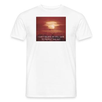 Atomwaffenfrei jetzt! - Männer T-Shirt - Weiß - Vorne - AI Model Male 178 dark (178cm)
