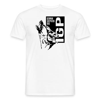 IGP German Shepherd Dog Dog Sport Dog Wilsigns - Men's T-Shirt - white - Front - AI Model Male 178 dark (178cm)