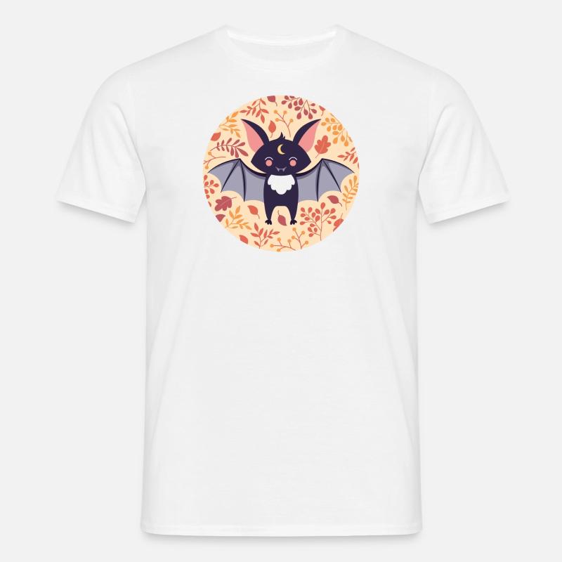 Bat with autumn pattern - Men's T-Shirt - white