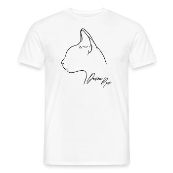 Devon Rex Profil Chat Chat Wilsigns - T-shirt homme - blanc - Devant - AI Model Male 178 dark (178cm)
