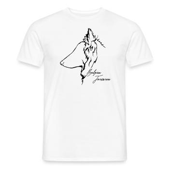 Belgian Tervuren Profile Dog Dog Wilsigns - Men's T-Shirt - white - Front - AI Model Male 178 dark (178cm)
