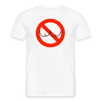 No Tits - Männer T-Shirt - Weiß - Vorne - AI Model Male 178 dark (178cm)