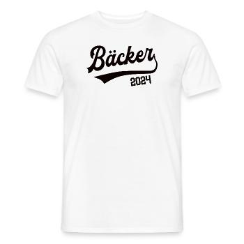 Bäcker 2024 Beruf Bäckerei Lehre Lehrling - Männer T-Shirt - Weiß - Vorne - AI Model Male 178 dark (178cm)