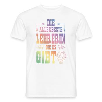 Allerbeste Lehrerin - Männer T-Shirt - Weiß - Vorne - AI Model Male 178 dark (178cm)
