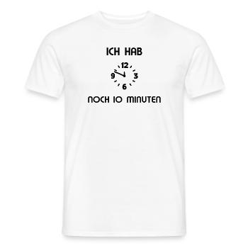 Uhr 10 Minuten - Männer T-Shirt - Weiß - Vorne - AI Model Male 178 dark (178cm)