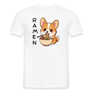 Ramen Corgi - Männer T-Shirt - Weiß - Vorne - AI Model Male 178 dark (178cm)