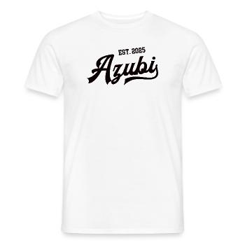 Azubi est 2025 Ausbildung Lehre Auszubildende - Männer T-Shirt - Weiß - Vorne - AI Model Male 178 dark (178cm)