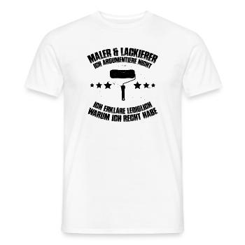 Maler und Lackierer/Malerin/Lackiererin/Geschenk - Männer T-Shirt - Weiß - Vorne - AI Model Male 178 dark (178cm)