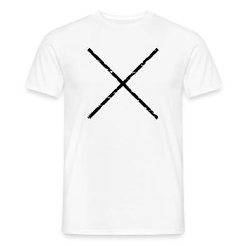 Vintage Cross - Männer T-Shirt - Weiß - Vorne - AI Model Male 178 dark (178cm)