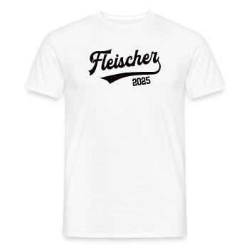 Fleischer 2025 Beruf Fleischerei Lehre Schlachter - Männer T-Shirt - Weiß - Vorne - AI Model Male 178 dark (178cm)