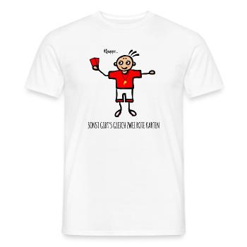 Schiedsrichter Zwei Rote Karten - Männer T-Shirt - Weiß - Vorne - AI Model Male 178 dark (178cm)