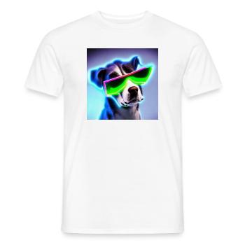 Cool Dog - Männer T-Shirt - Weiß - Vorne - AI Model Male 178 dark (178cm)