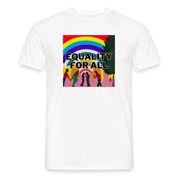 Equality for all - Men's T-Shirt - white - Front - AI Model Male 178 dark (178cm)