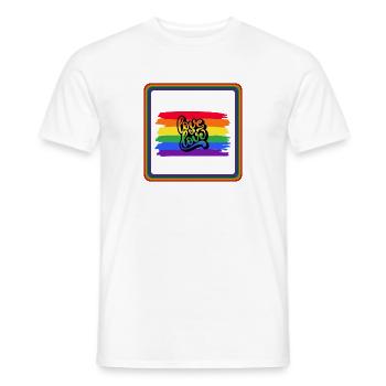 LGBT Pride love is love - Männer T-Shirt - Weiß - Vorne - AI Model Male 178 dark (178cm)