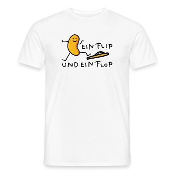 Ernussflips mit Flop - Männer T-Shirt - Weiß - Vorne - AI Model Male 178 dark (178cm)