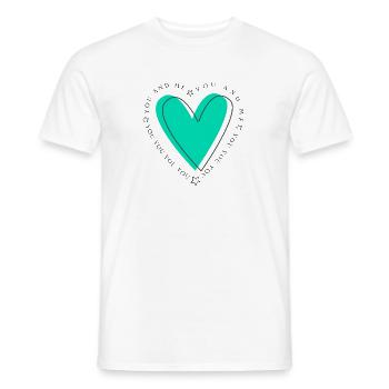 my hart - Männer T-Shirt - Weiß - Vorne - AI Model Male 178 dark (178cm)
