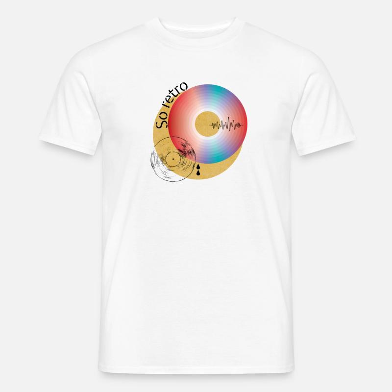 Retro Schallplatte - Männer T-Shirt - Weiß