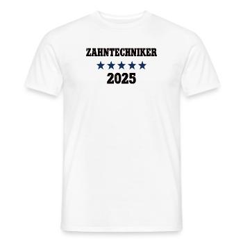 Zahntechniker 2025 Beruf Zahntechnik Lehre - Männer T-Shirt - Weiß - Vorne - AI Model Male 178 dark (178cm)