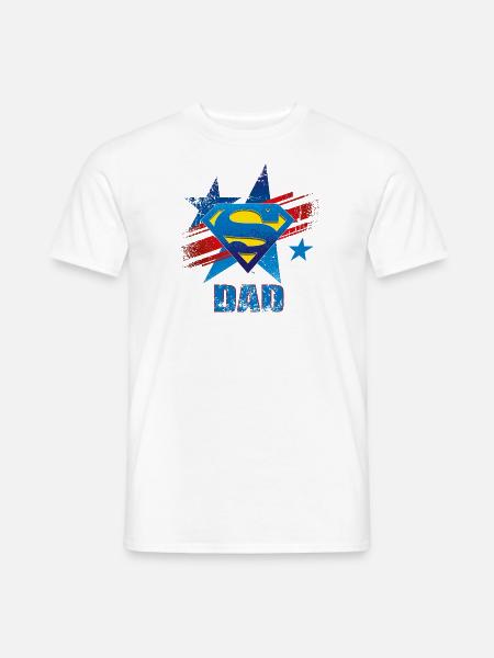 Superman S-Shield Dad - Men's T-Shirt - white