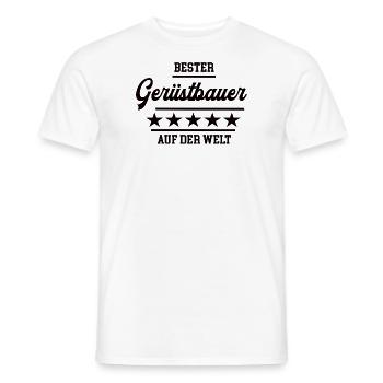 Gerüstbauer Bester Handwerker Gerüstbau Baustelle - Männer T-Shirt - Weiß - Vorne - AI Model Male 178 dark (178cm)