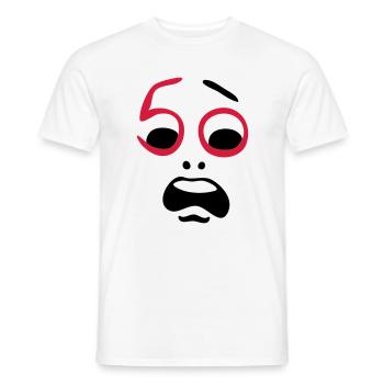 Help, 50 years! - Men's T-Shirt - white - Front - AI Model Male 178 dark (178cm)