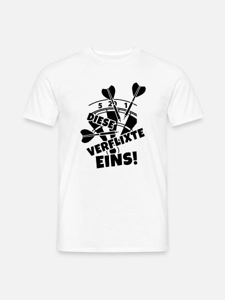 dart dartscheibe humor - Männer T-Shirt - Weiß