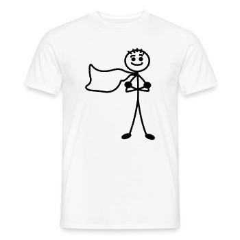 Super jung oder Mann und Umhang mit verschränkten Armen - Männer T-Shirt - Weiß - Vorne - AI Model Male 178 dark (178cm)