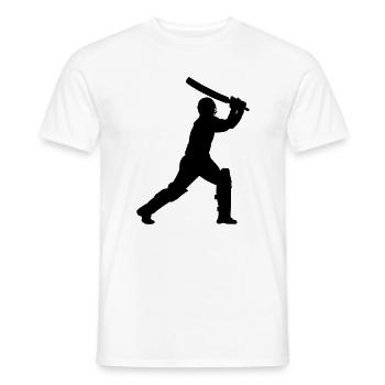 Cricket shadow image - Men's T-Shirt - white - Front - AI Model Male 178 dark (178cm)