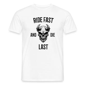 Fahren Sie schnell und sterben Sie zuletzt - Männer T-Shirt - Weiß - Vorne - AI Model Male 178 dark (178cm)