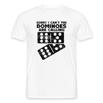 Domino Design - Männer T-Shirt - Weiß - Vorne - AI Model Male 178 dark (178cm)