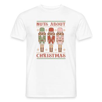 Pull de Noël moche - T-shirt homme - blanc - Devant - AI Model Male 178 dark (178cm)