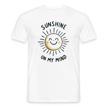 sunshine on my mind - Männer T-Shirt - Weiß - Vorne - AI Model Male 178 dark (178cm)